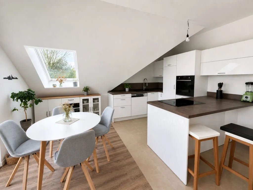 Immobilienangebot - Flensburg - Alle - Flensburg-Nordstadt: charmante 2-Zimmer-Dachgeschosswohnung mit schönem Balkon