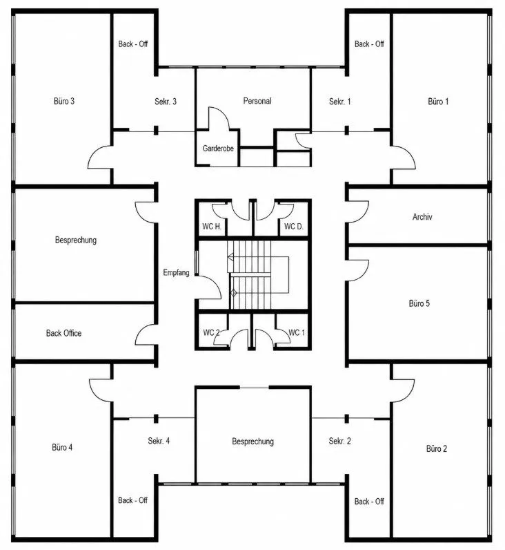 Immobilienangebot - Flensburg - Alle - Flensburg-Südstadt: großes Büro auf einer gesamten Etage in zentraler Lage